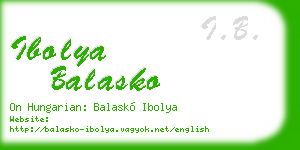 ibolya balasko business card