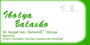 ibolya balasko business card